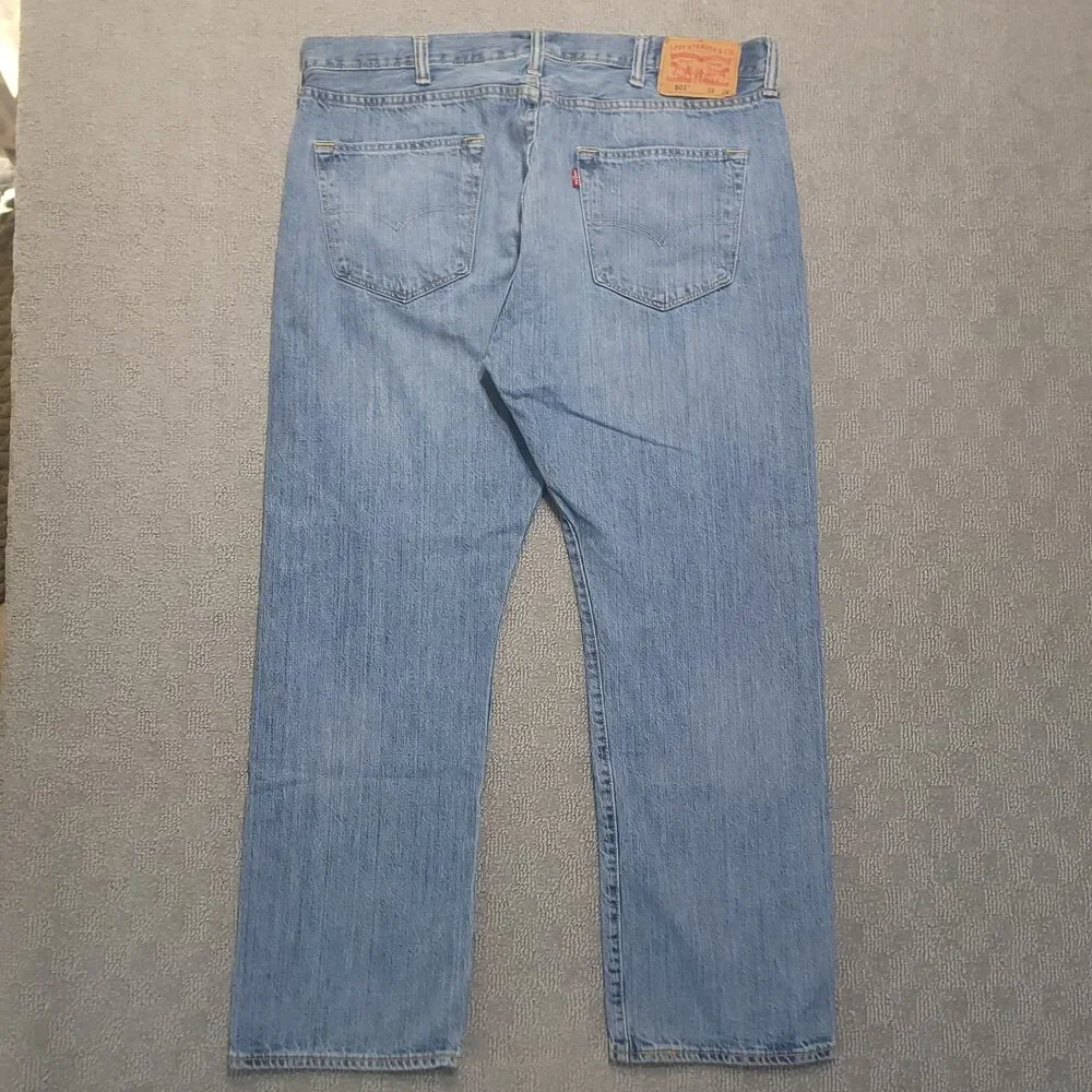 Levis 501 Original Fit Straight Leg Jeans Mens 38x29 Blue Denim Button Fly Pants